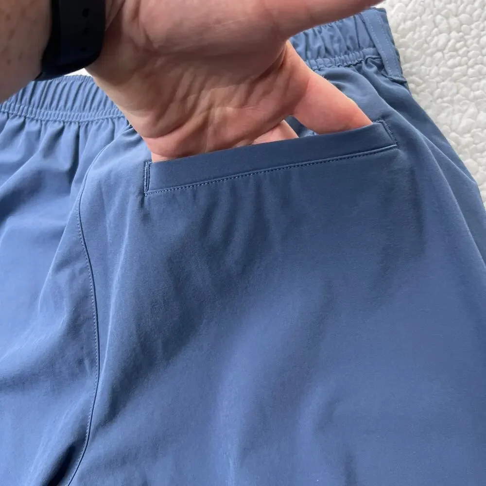 Hollister Blue and Khaki Elastic Waist Uniform Shorts XS (Set of 2)